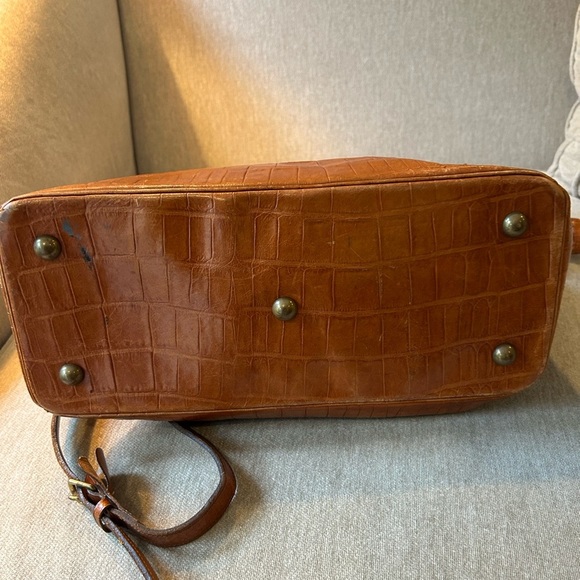 Just Campagne crocodile leather handbag with strap tan - Picture 6 of 8